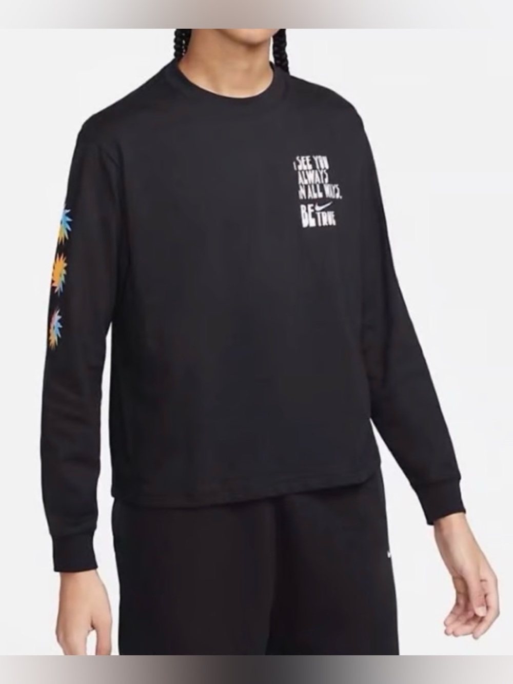 Nike Women's Be True Long Sleeve T-Shirt L